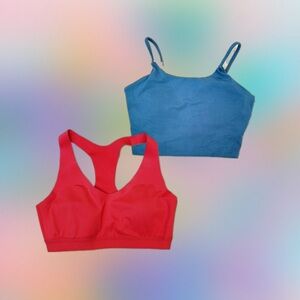 yoga bra bundle M - all in motion + blue yoga tank euc